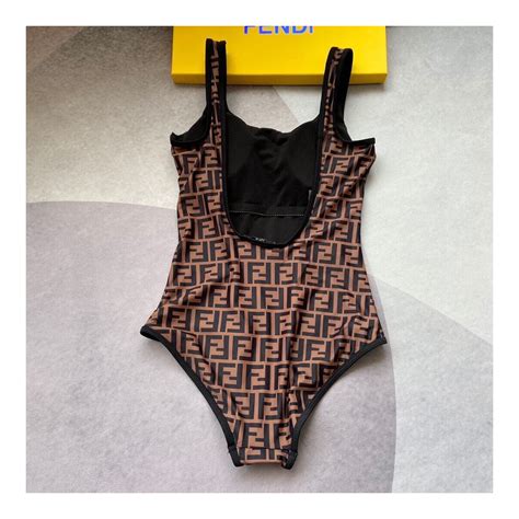 fendi one-piece bathing suit|Fendi high waist swimsuit.